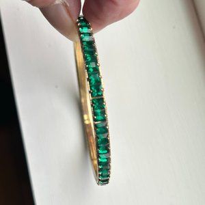 Vintage Emerald Green Rhinestone Bracelet